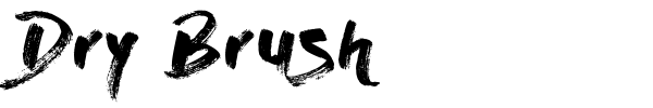 Dry Brush font preview
